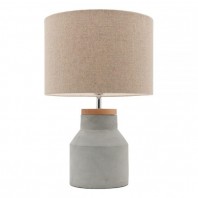 Mercator-Moby Timber and Concrete Table Lamp - Grey